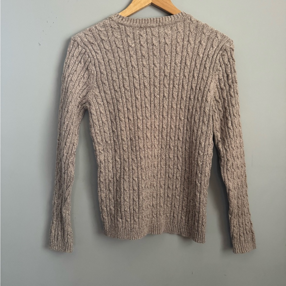 Cable Knit Beige Sweater Karen Scott - Picture 3 of 5